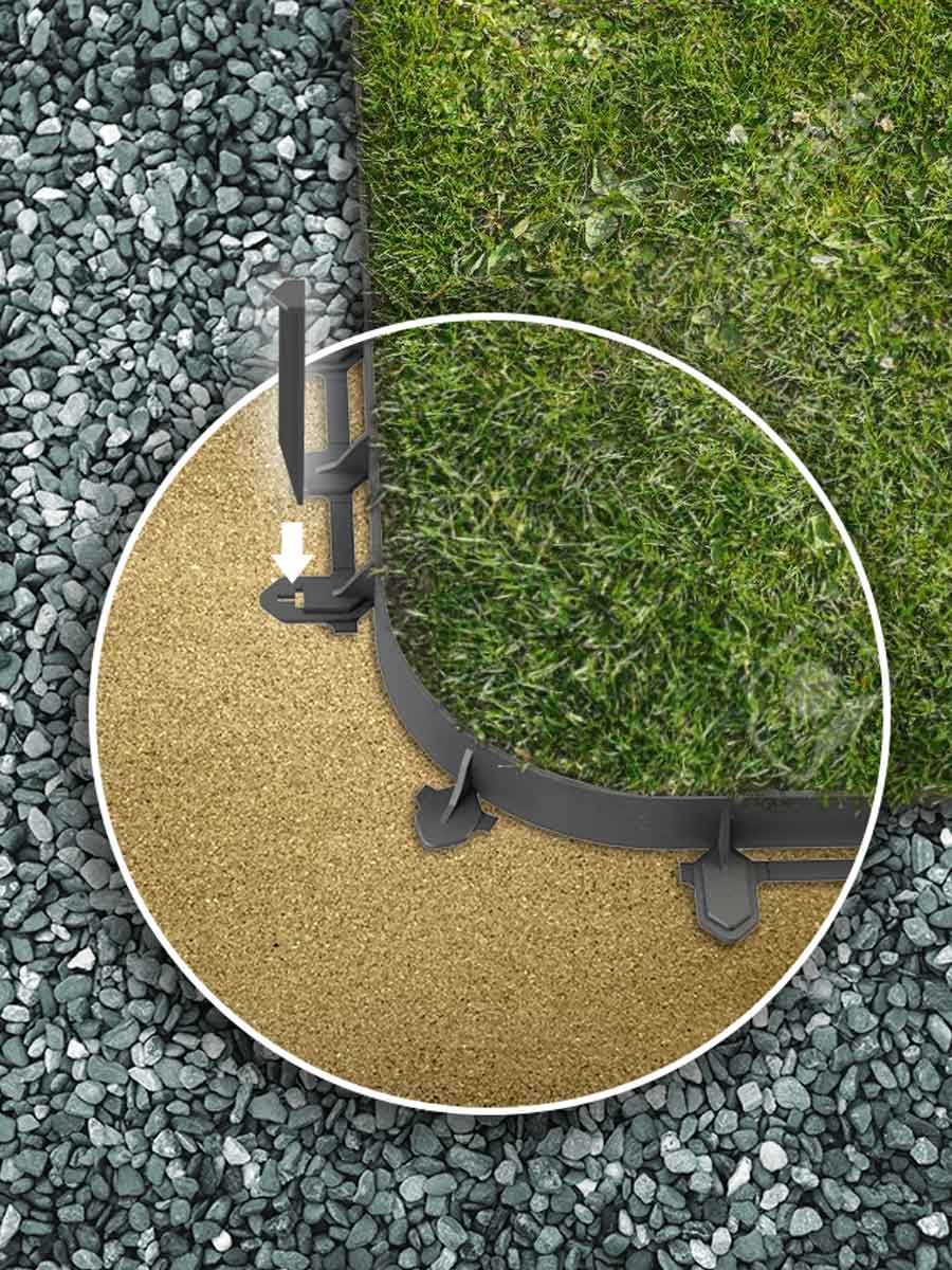 Rasenkante / Pflasterkante Multi-Edge FLEX verlegt Garten