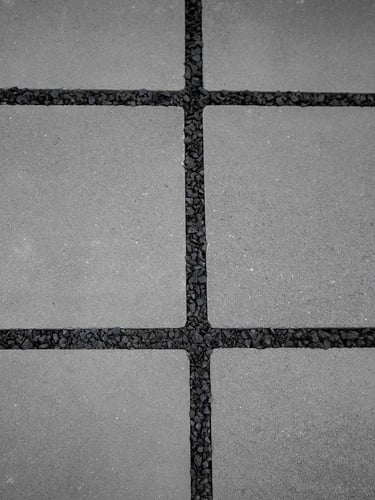 Fugensplitt Schwarz 5 - 8mm verlegt