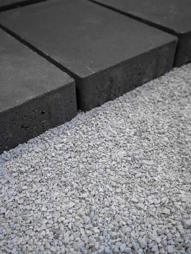 Pflastersplitt 2 - 5mm verlegt